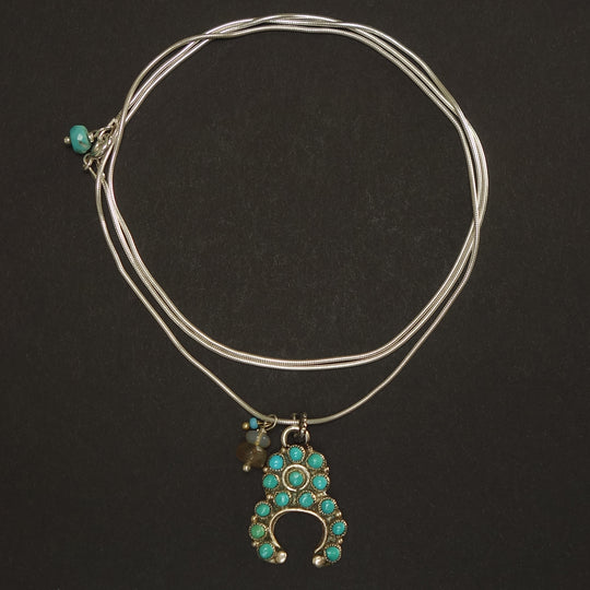 Navajo Naja with opal necklace