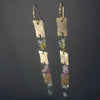 Hand hammered gold and sapphire briolettes earring