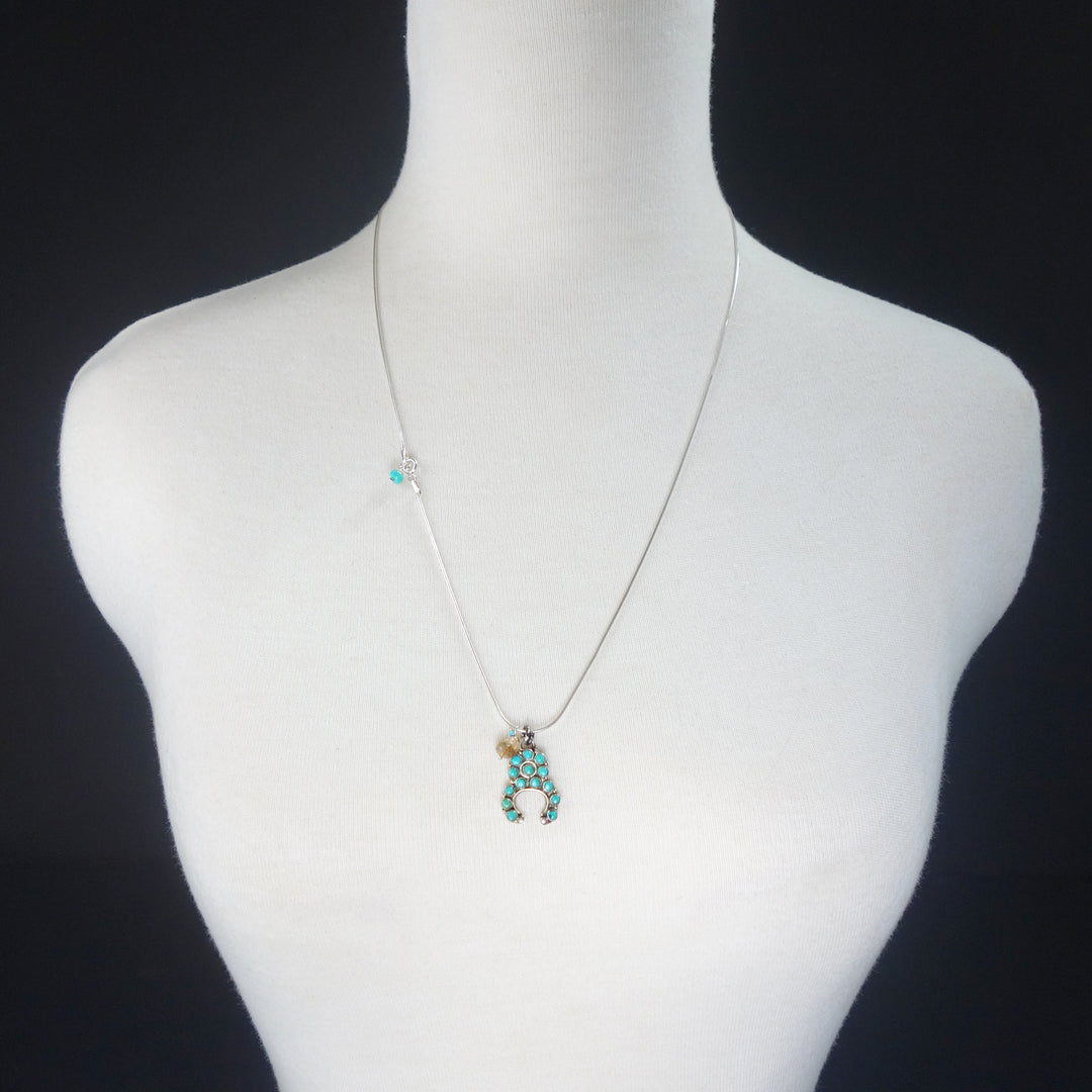 Navajo Naja with opal necklace