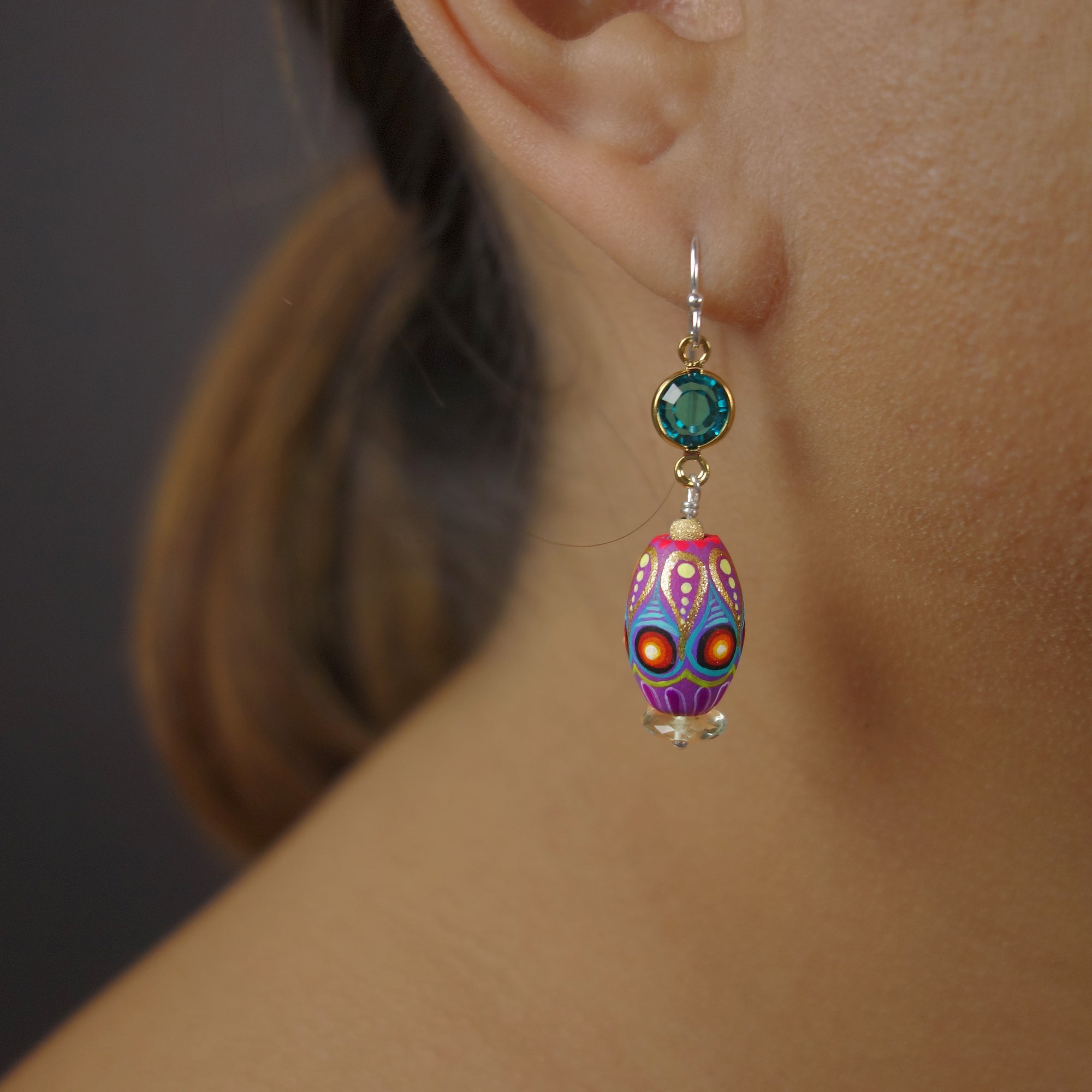 Dios Mio gemstone earrings