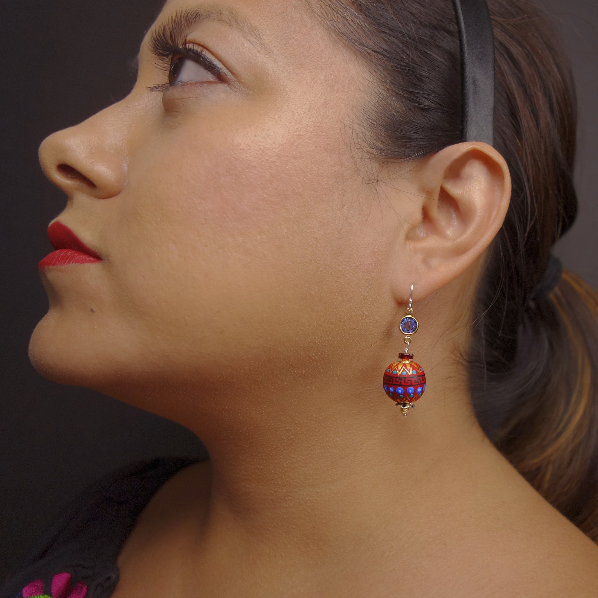 Dios Mio gemstone earrings