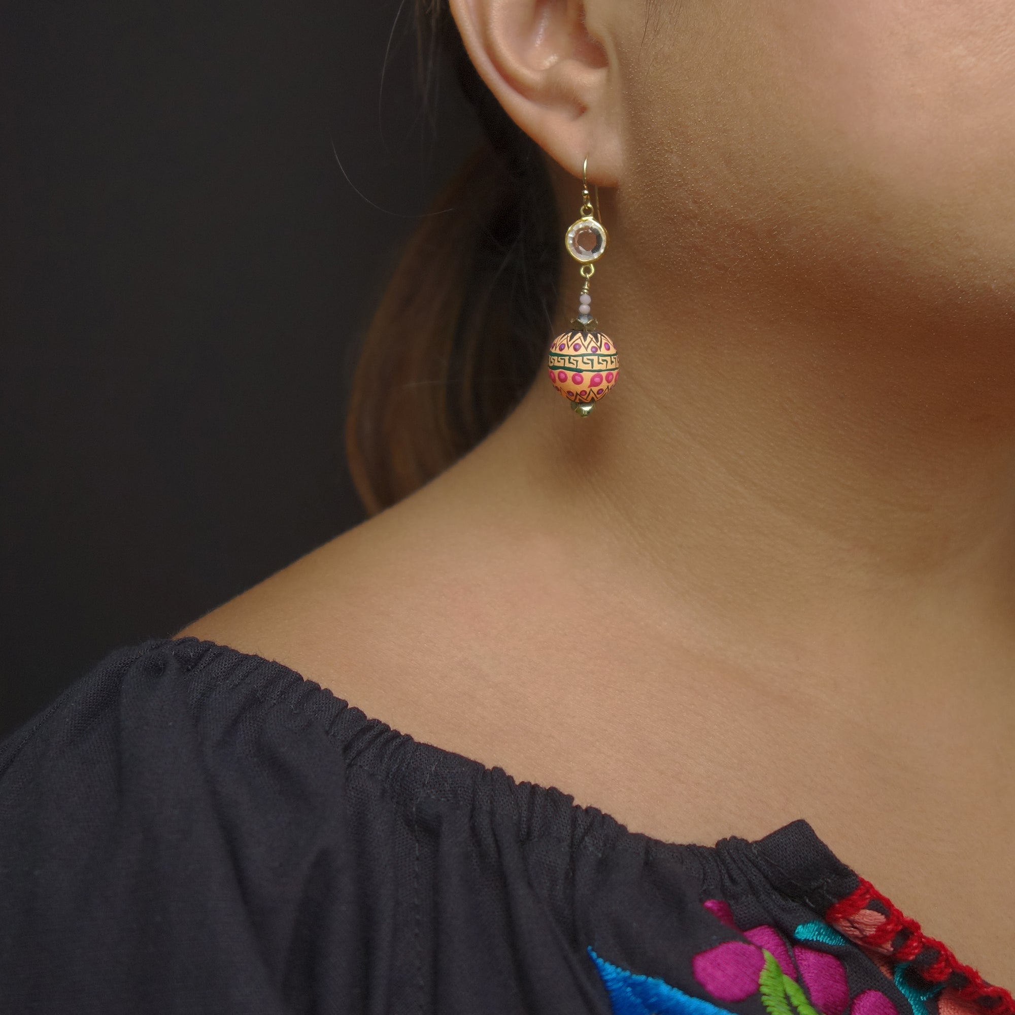 Dios Mio gemstone earrings