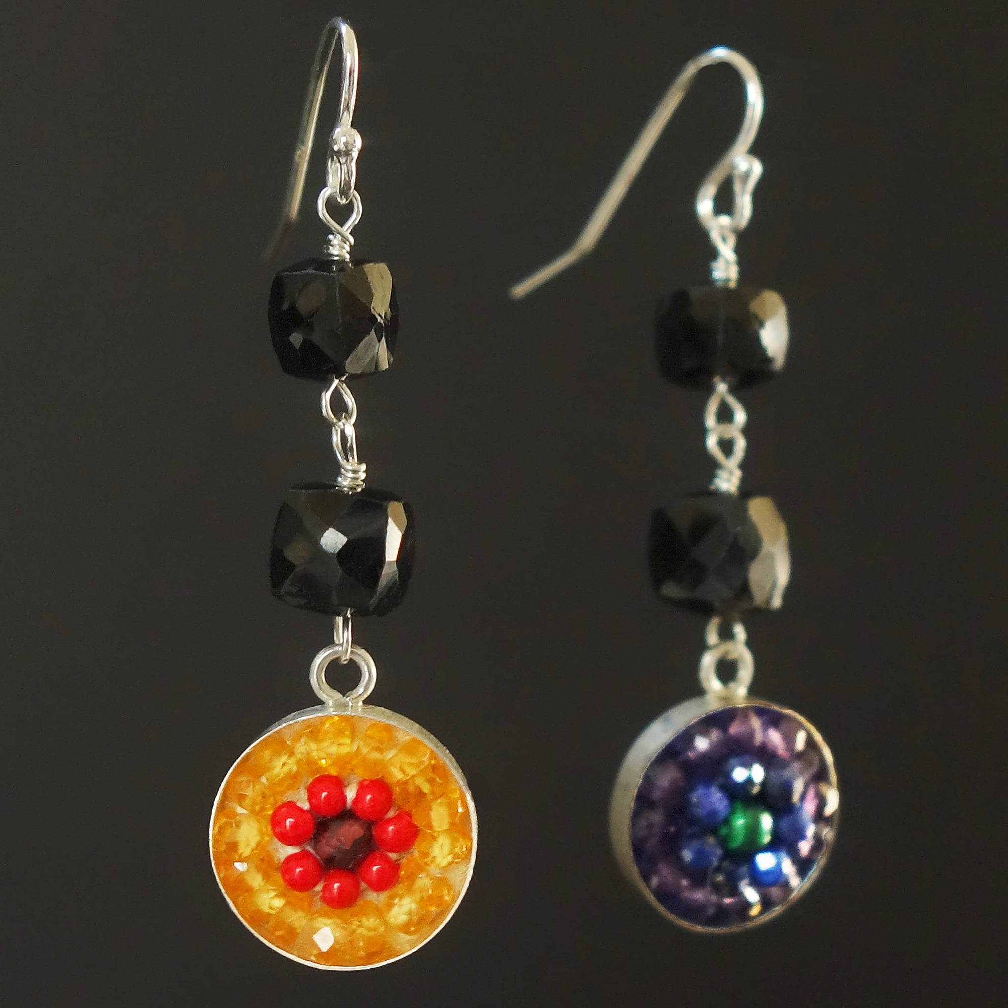 A Rainbow is a Promise mosaic earrings