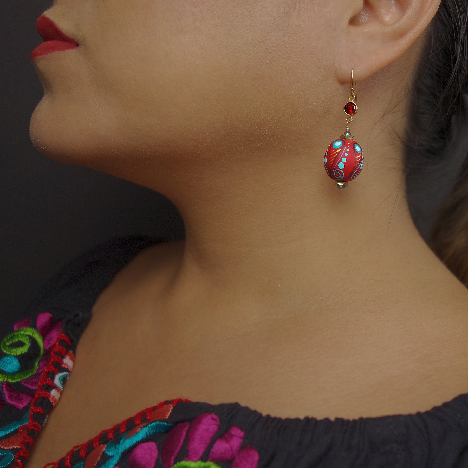 Dios Mio gemstone earrings