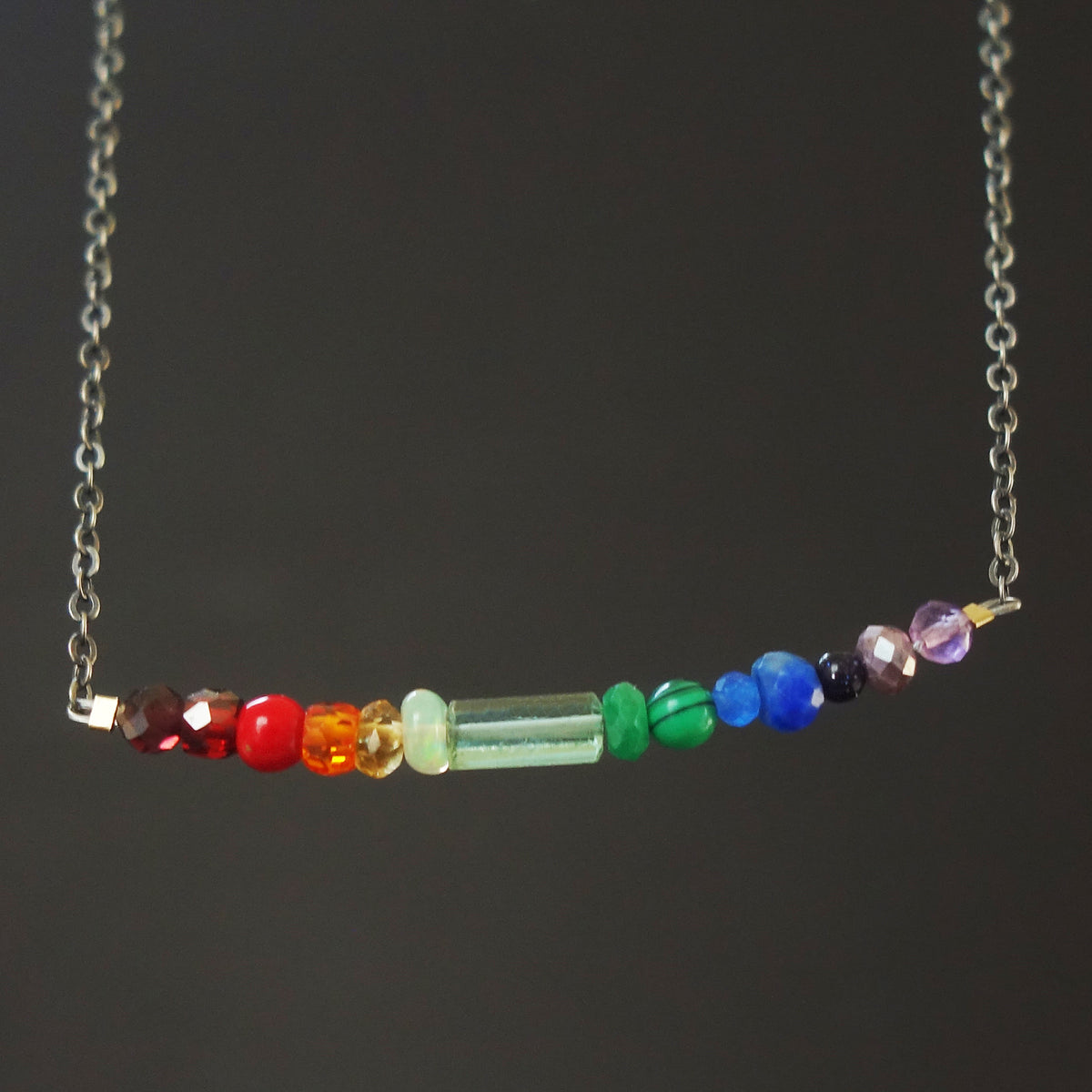 Arco Iris bar necklace