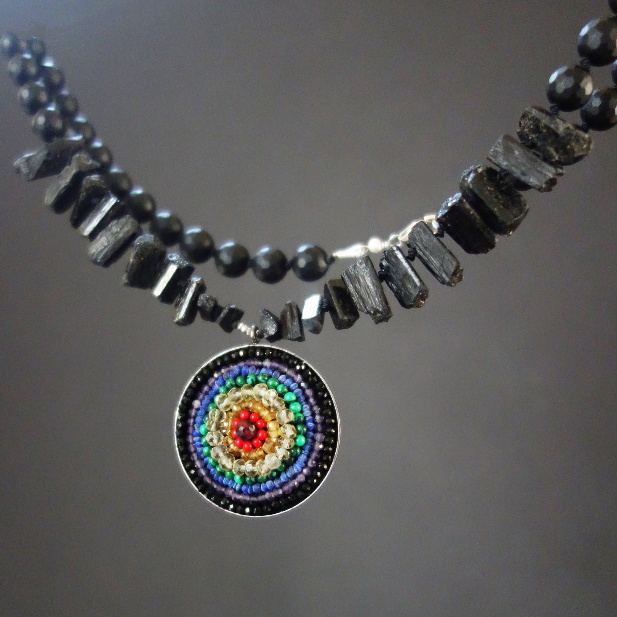 Eye of the Rainbow: mosaic necklace