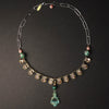 That Great Street: crystal + malachite + rhodocrosite necklace