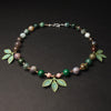 Ode to Marshall Field necklace: faceted jasper and malachite