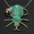 Yes, Cleopatra: patina scarab with rhodocrosite necklace