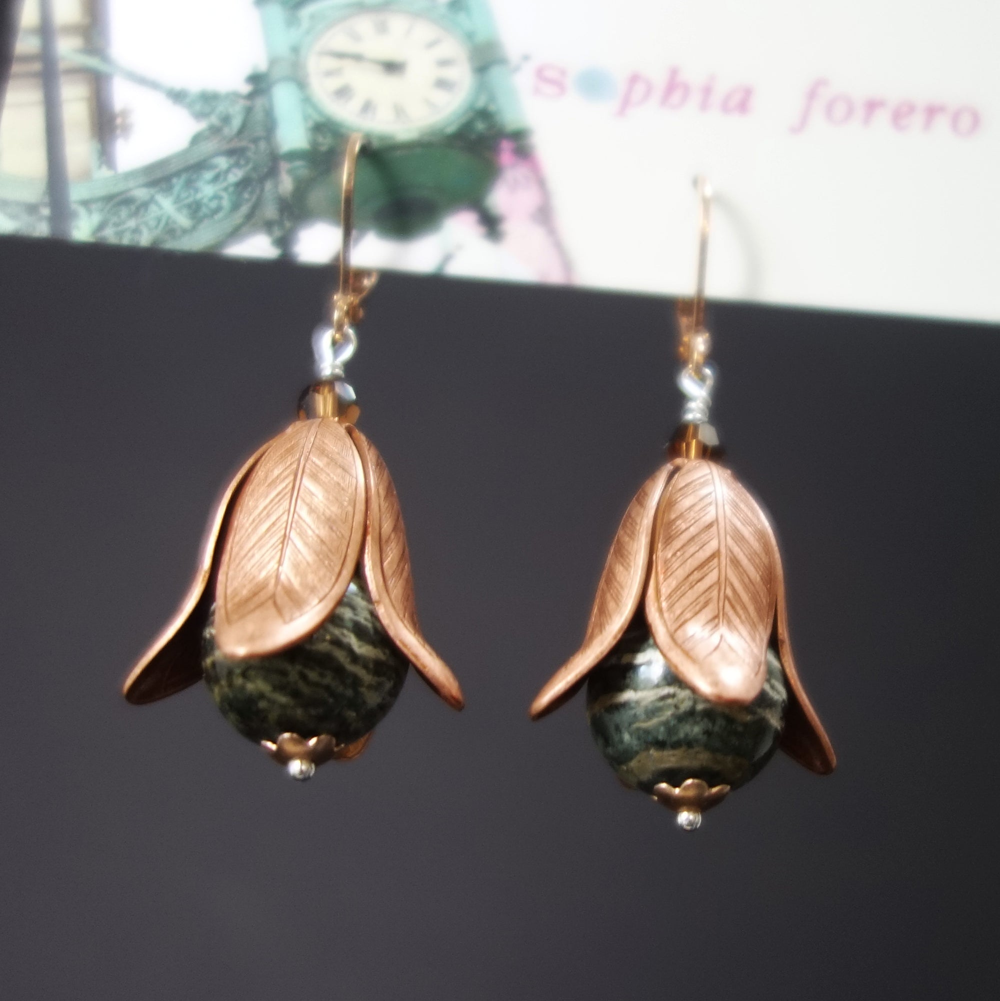 Time to Choose Love: striped serpentine earring