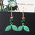Have the Time of Your Life: patina, tourmaline, and malachite earring
