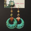 Time is On My Side: patina + cloisonée earring
