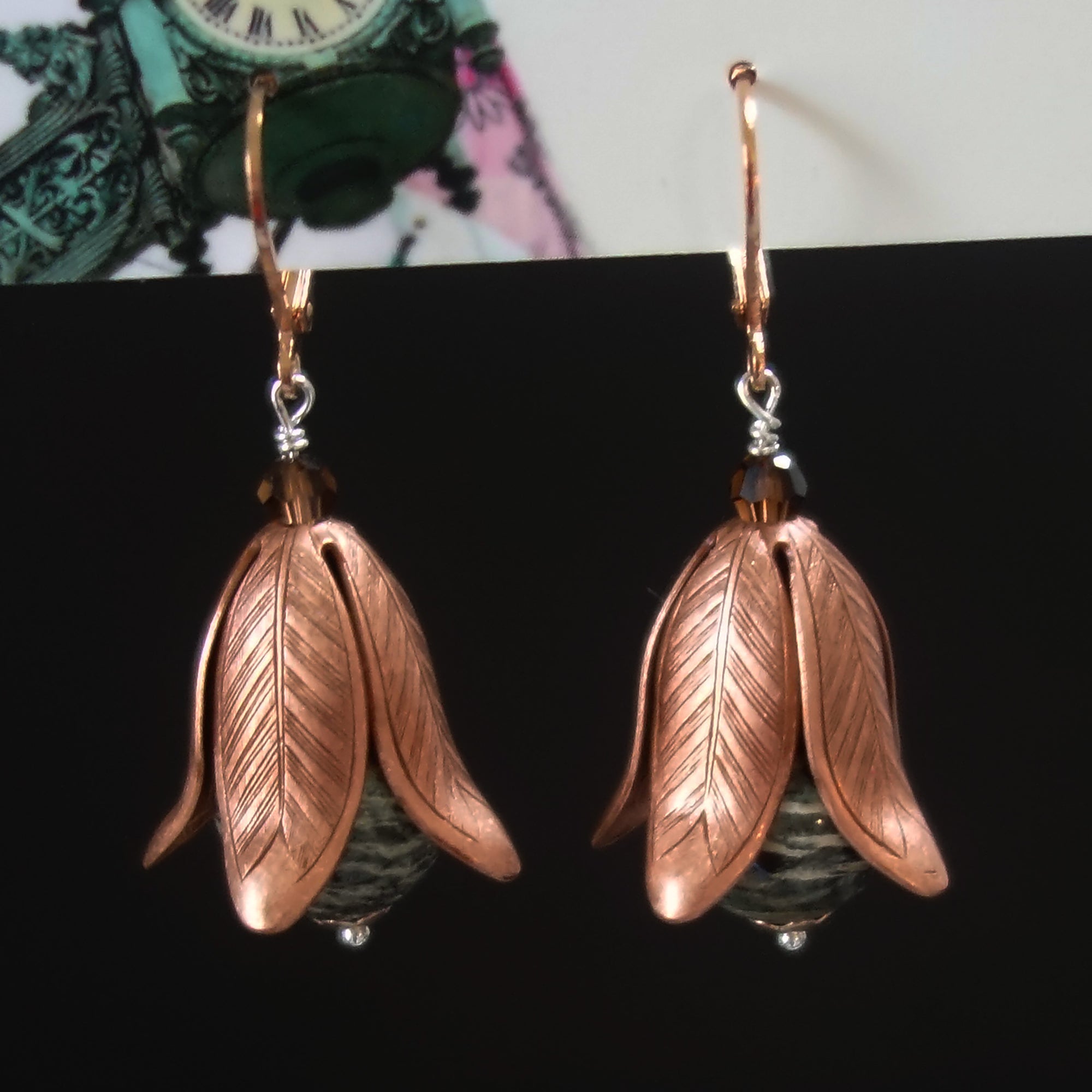 Time to Choose Love: striped serpentine earring