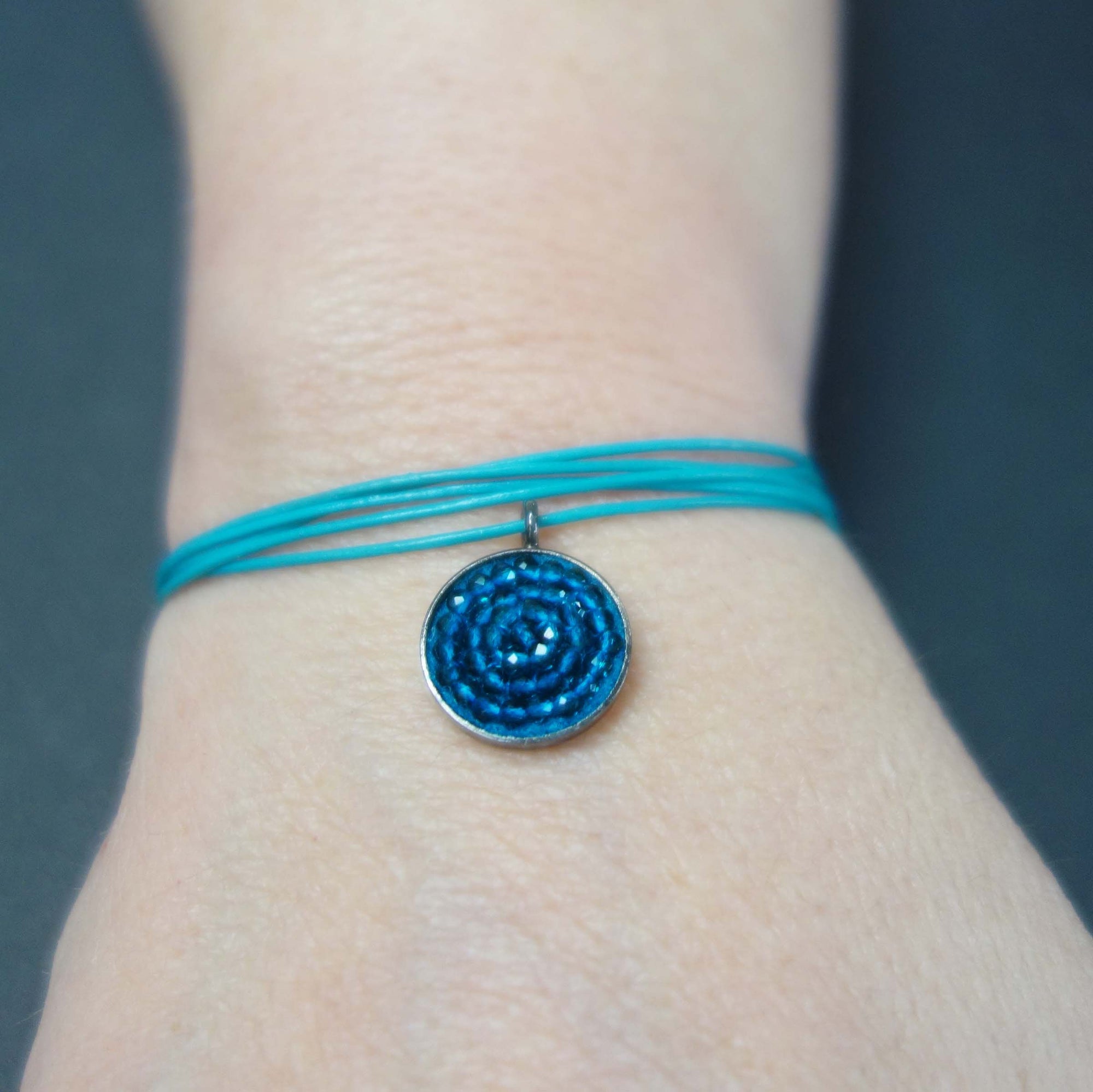 Garnet Mosaic wrap bracelet/necklace (fully adjustable)