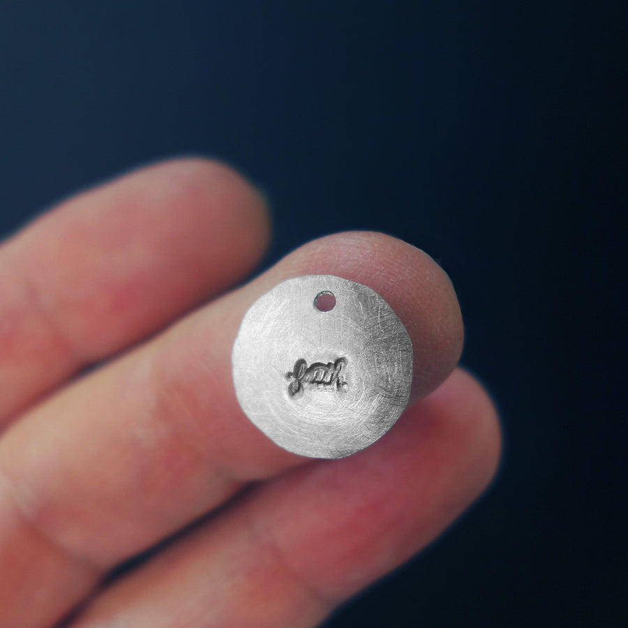 Faith silver or gold charm