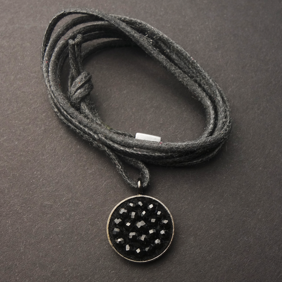Gemstone mosaic adjustable necklace/wrap bracelet