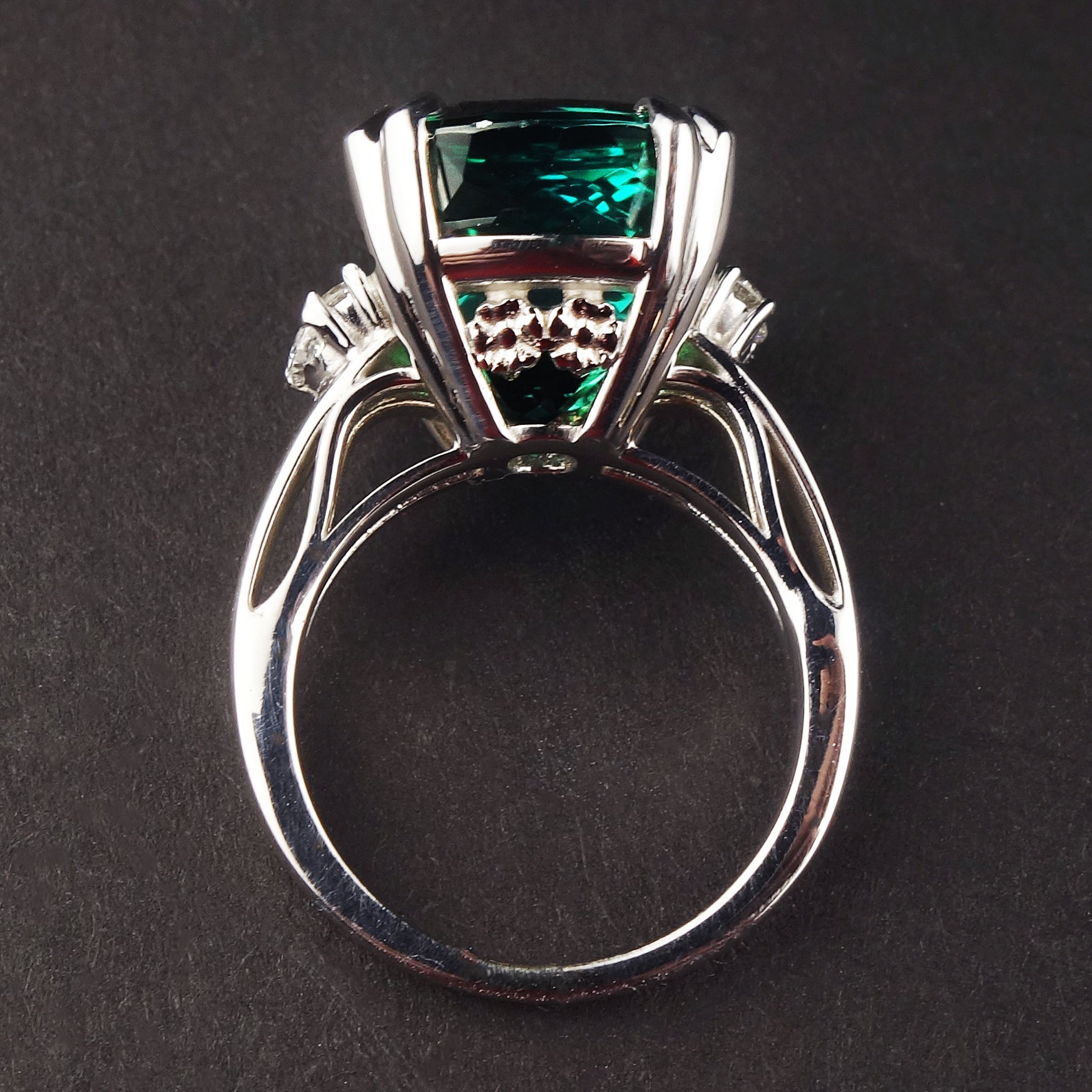 Tourmaline and Diamond Class Ring