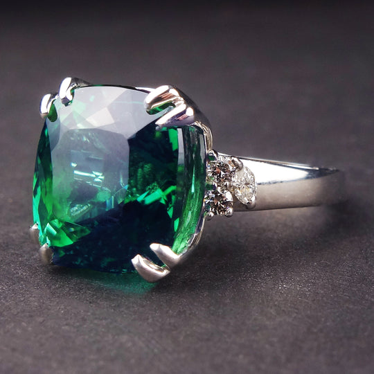 Tourmaline and Diamond Class Ring