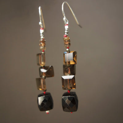 It's All Right: topaz and onyx earring