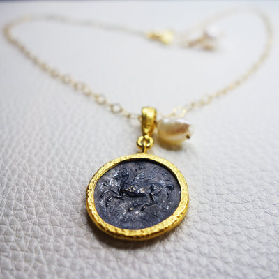 King's Treasure Trove gold and silver coin necklace
