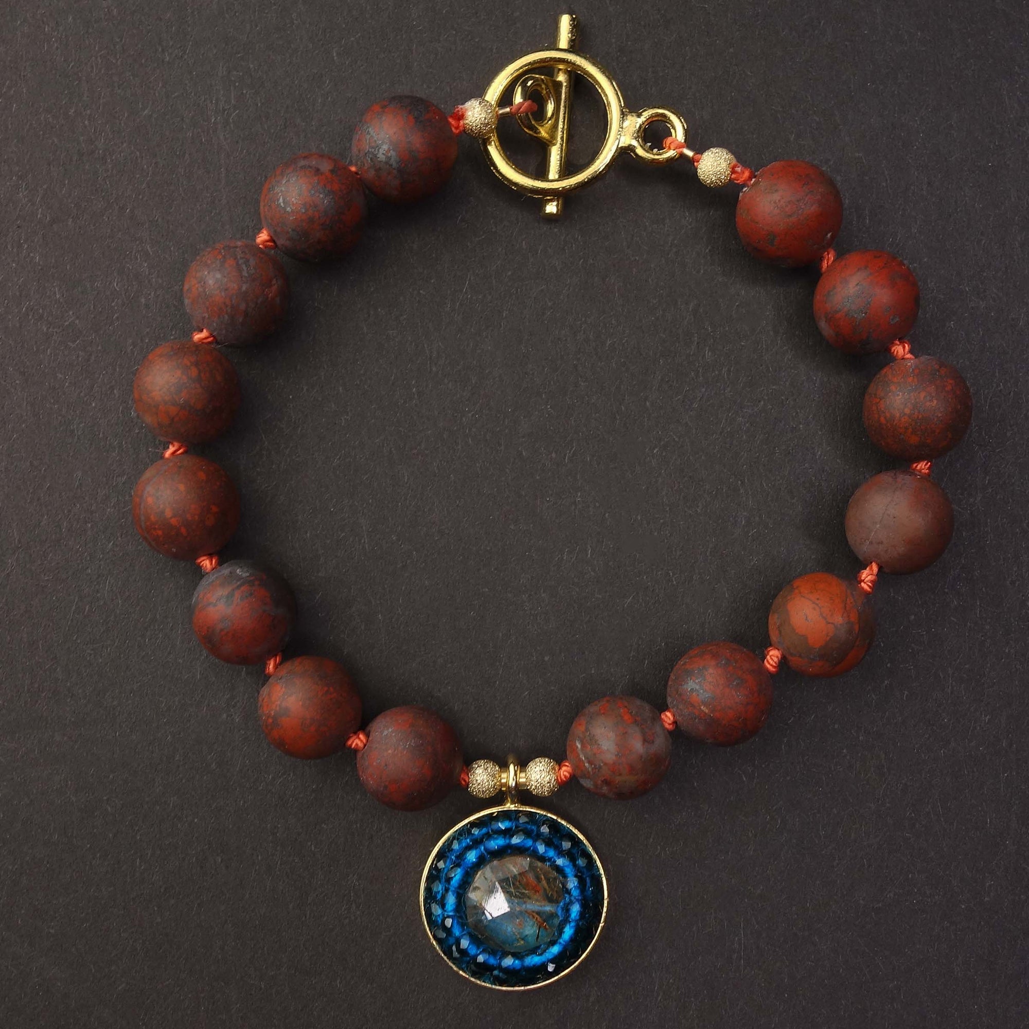 Because She Said So: apetite and poppy jasper mosaic bracelet
