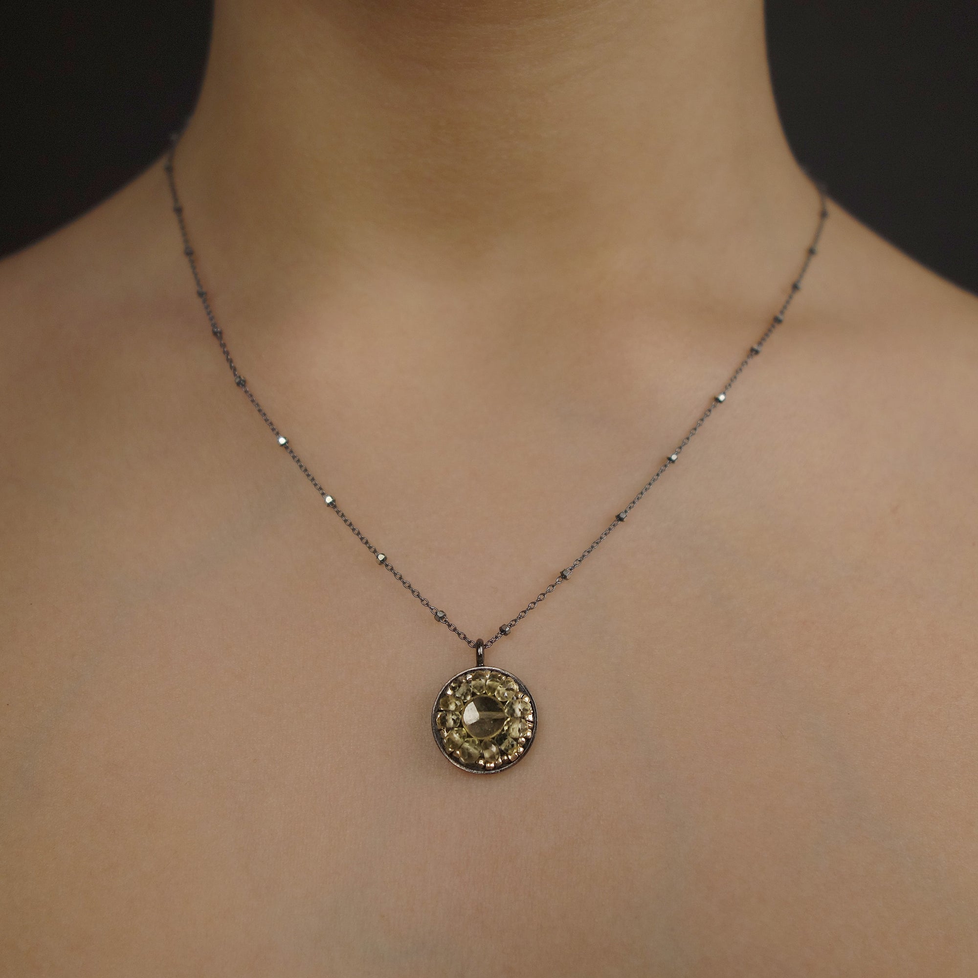 Lemon Topaz and All That Jazz: mosaic necklace