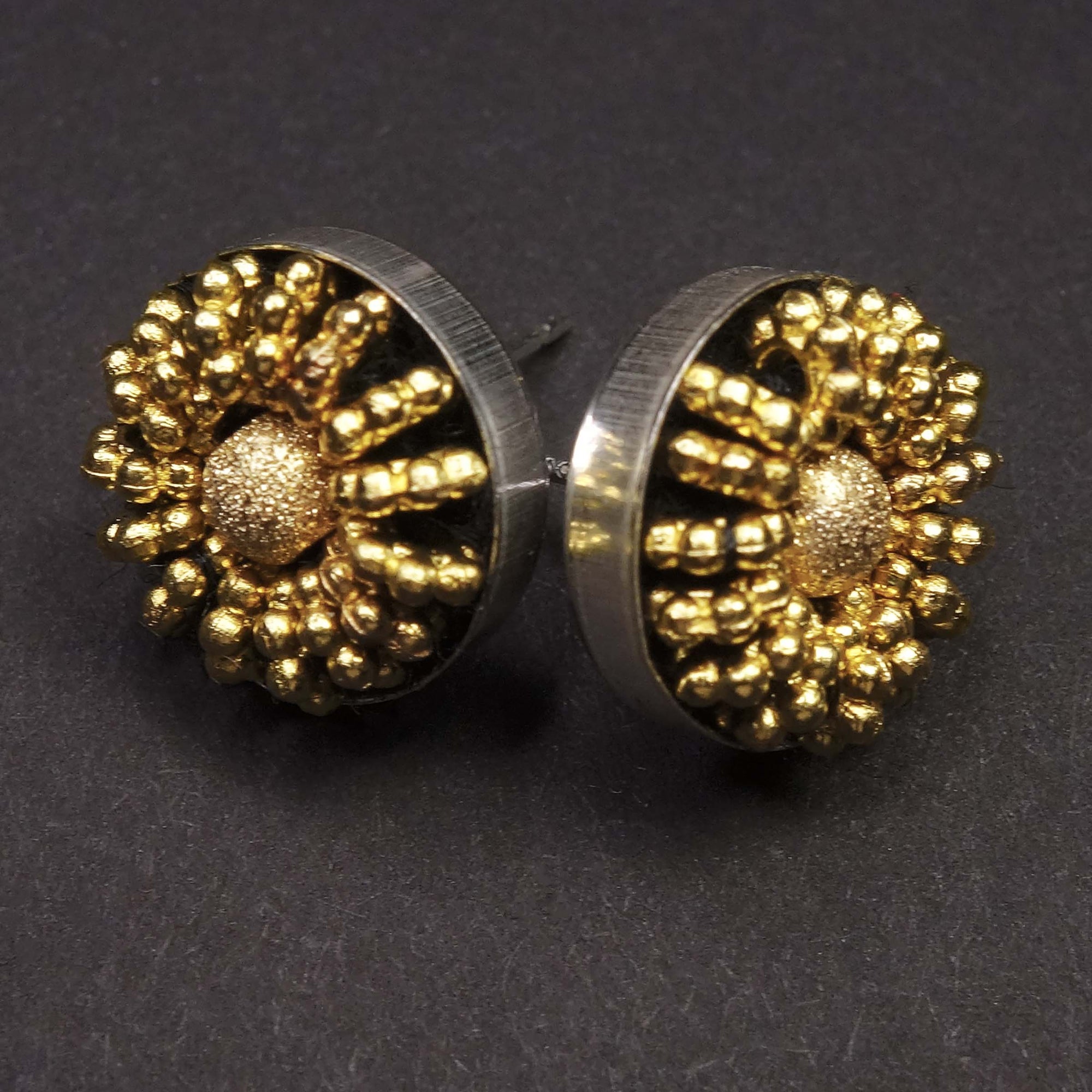 gold SUN rays post earring