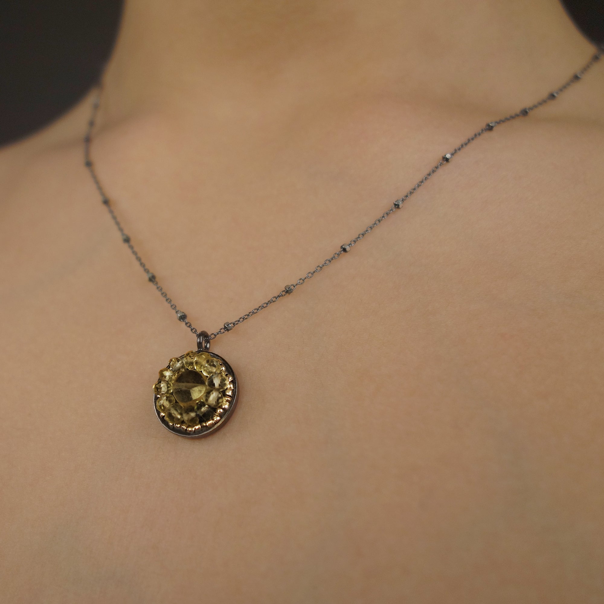 Lemon Topaz and All That Jazz: mosaic necklace