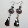 Empress Earrings: faceted pyrite, carnelian, white sapphire