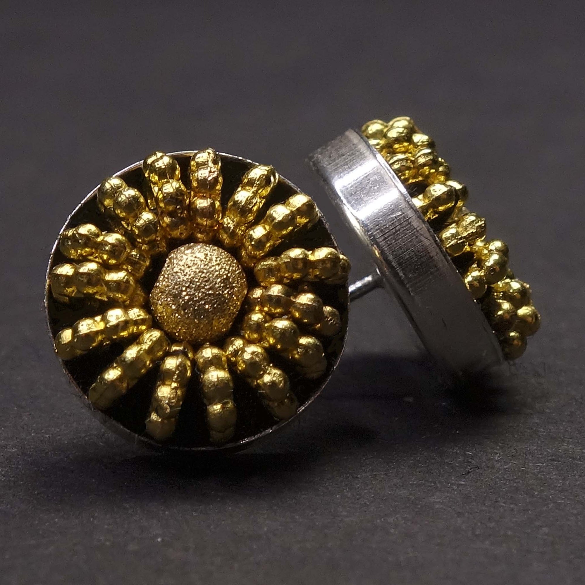 gold SUN rays post earring