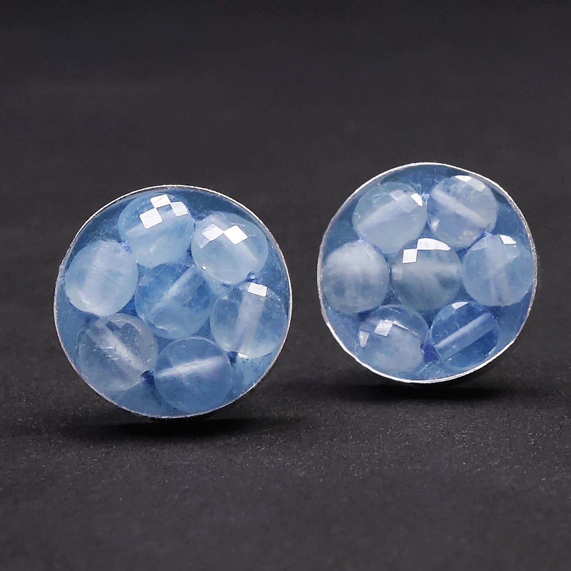 Goodbye Blue Sky aquamarine post earring