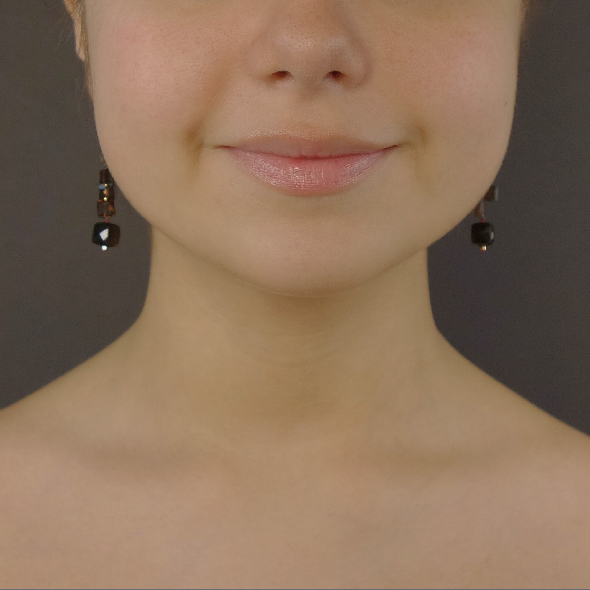 It's All Right: topaz and onyx earring