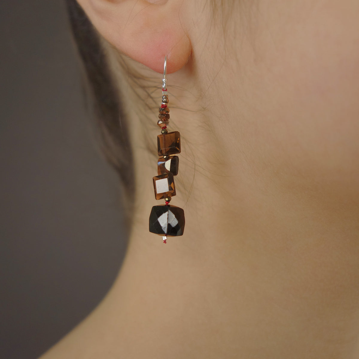 It's All Right: topaz and onyx earring