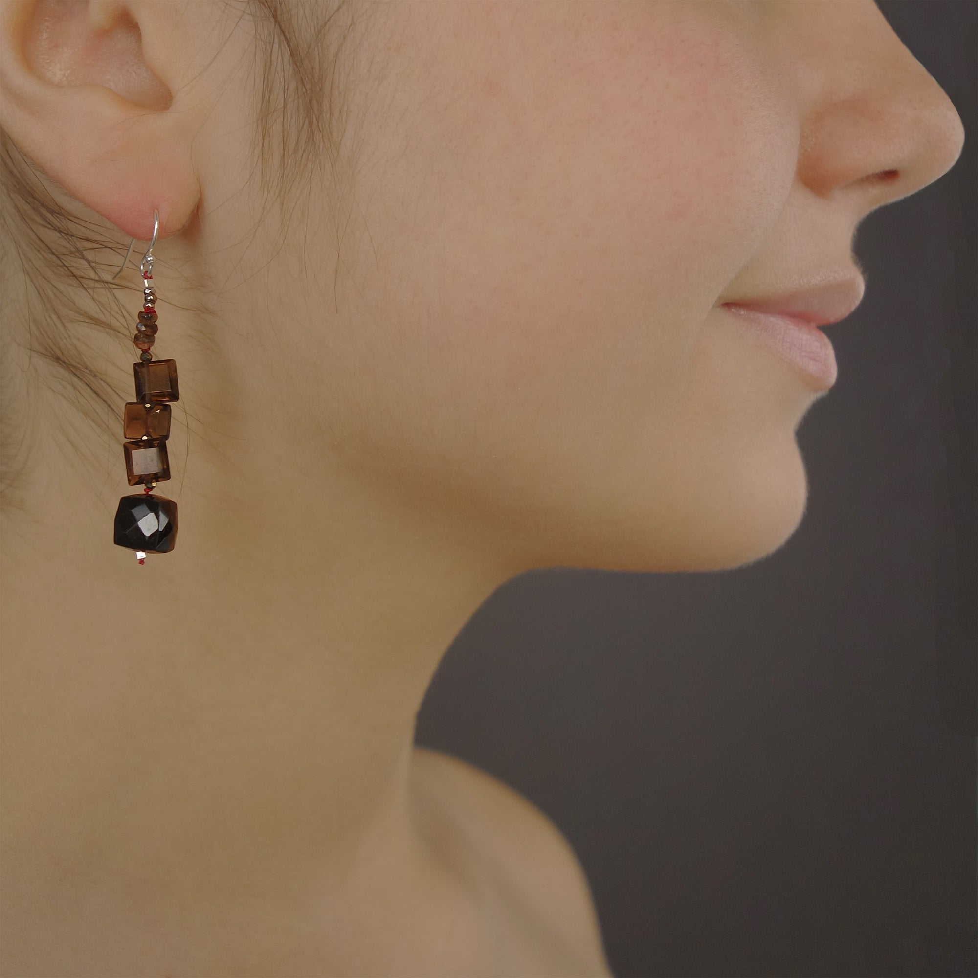 It's All Right: topaz and onyx earring
