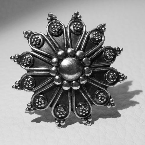 Sunset in Thessaloniki: sterling silver ring