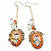 Orange Bliss earrings: vintage mosaic + presiolite (Wanderlust Ravenna)