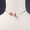Eternal Flame: carnelian + presiolite mosaic wrap bracelet/necklace
