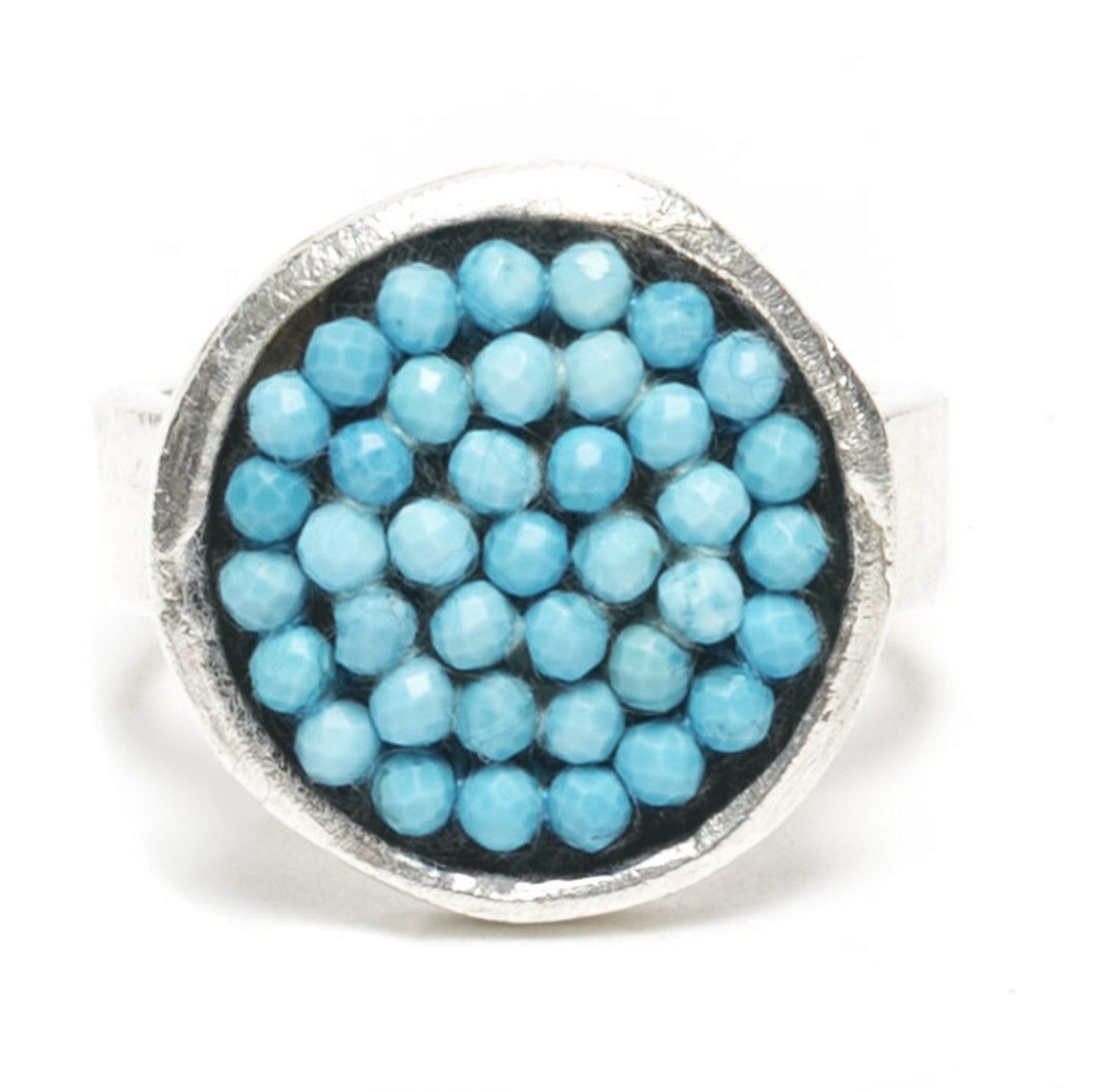Faceted Turquoise Mosaic Ring