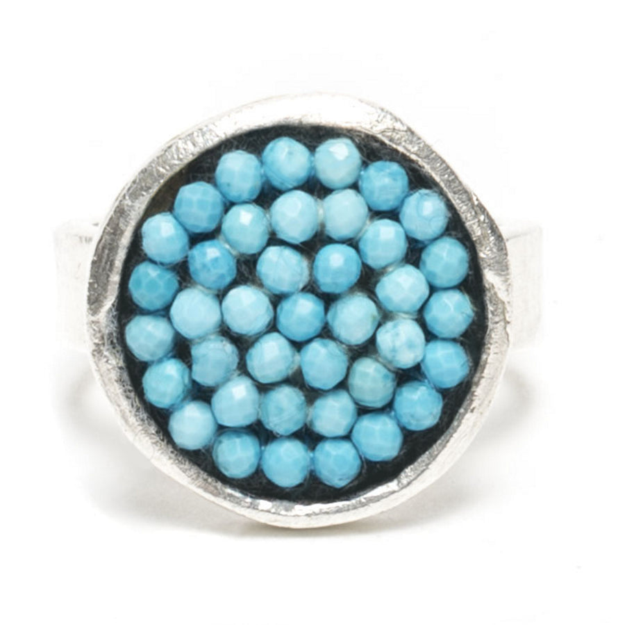 Faceted Turquoise Mosaic Ring