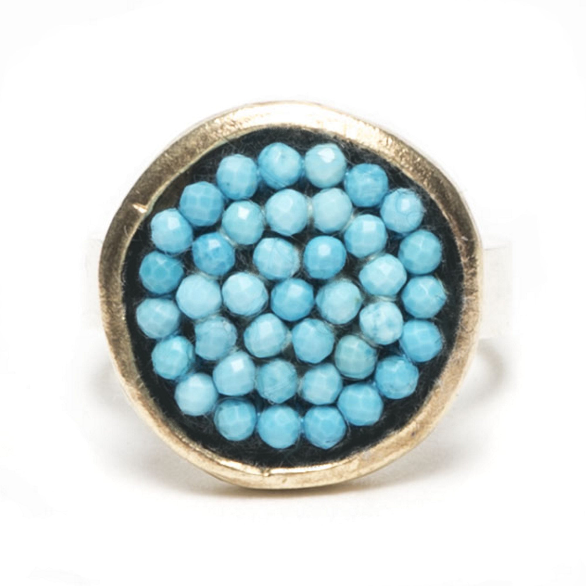 Faceted Turquoise Mosaic Ring