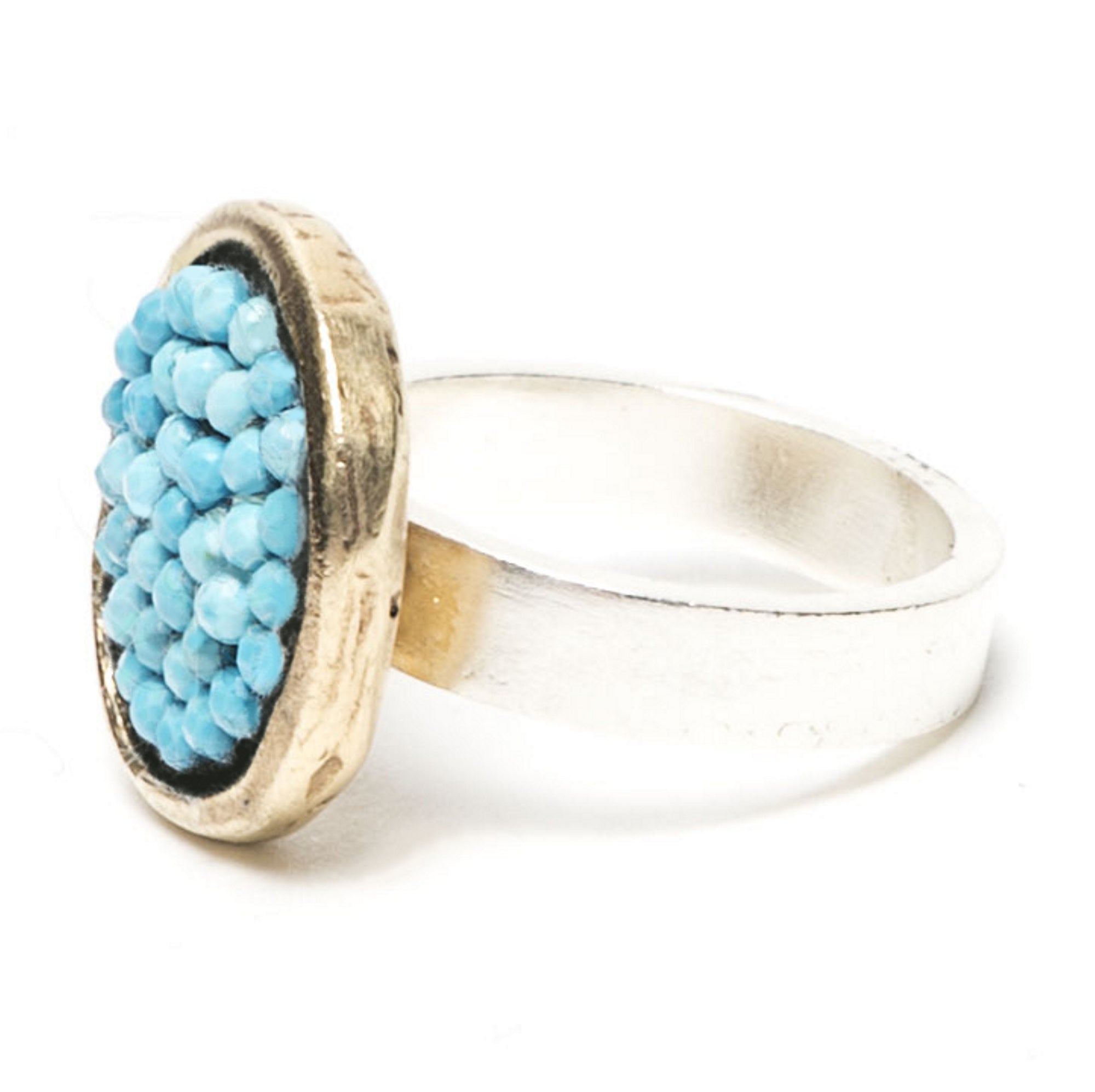 Faceted Turquoise Mosaic Ring