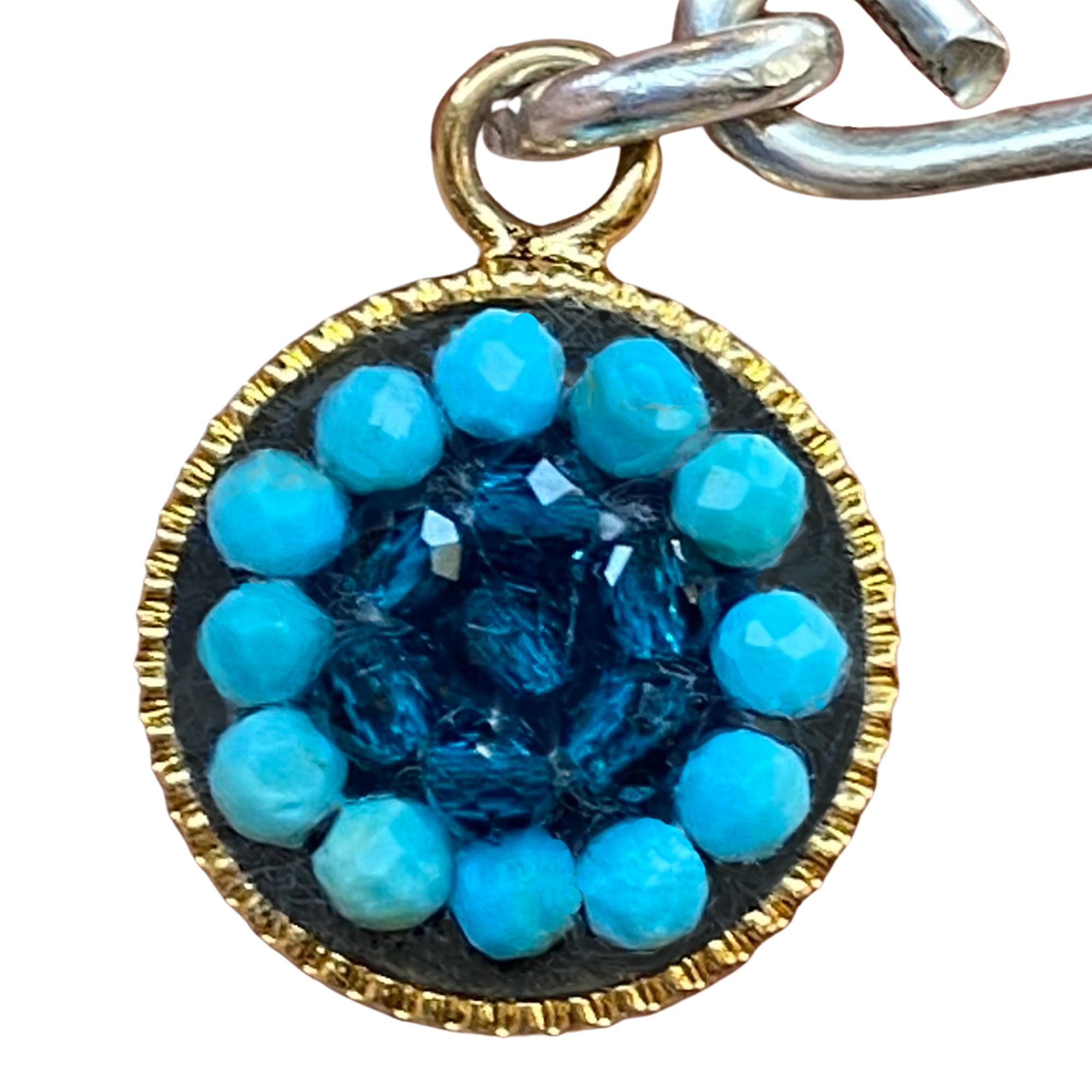 Mosaic Charm Ring: hand hammered silver