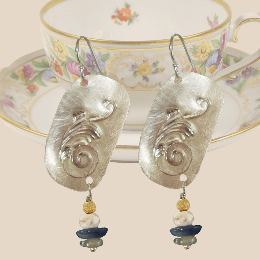 Her Gratitude Shines: hammered silver earrings (Wanderlust Paris)