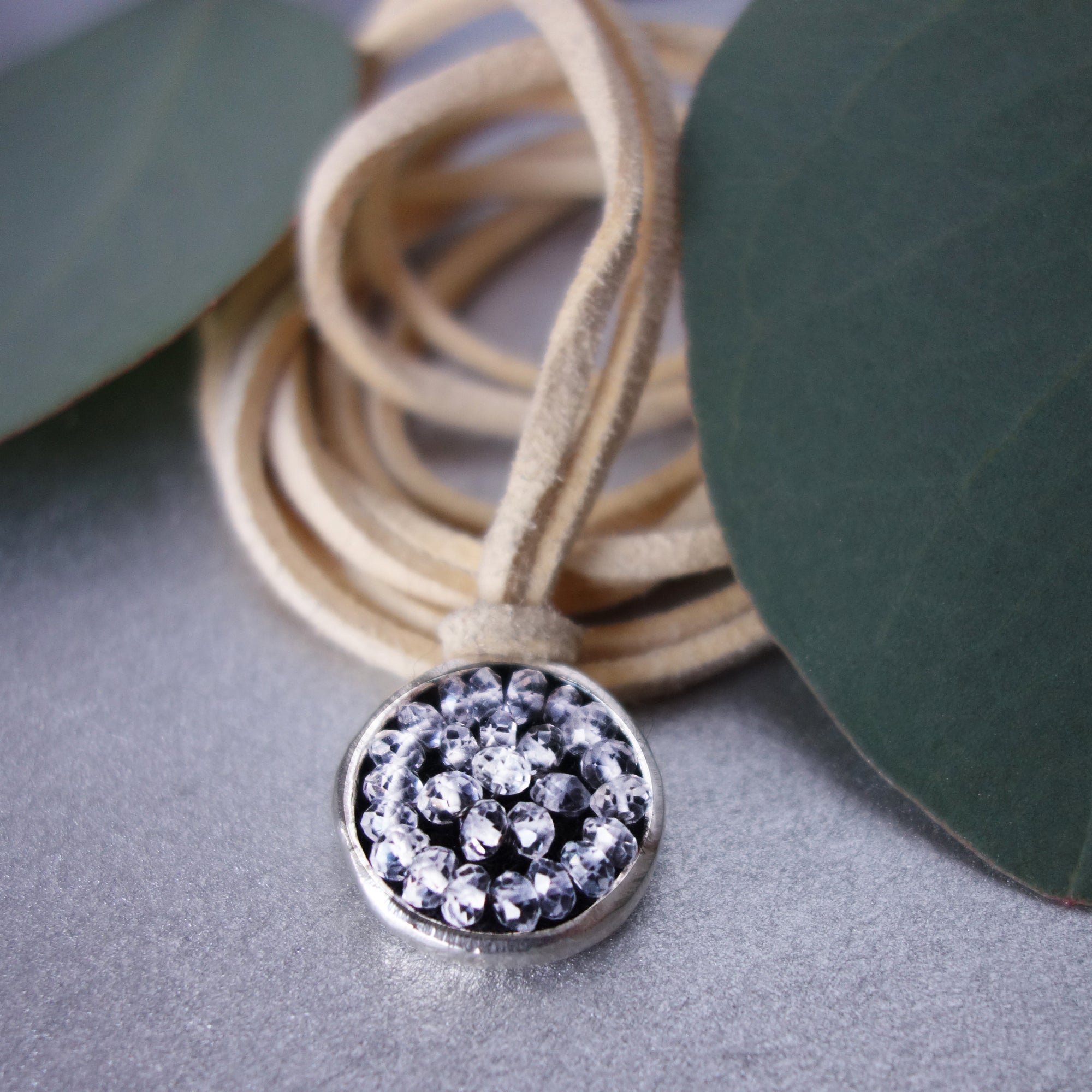 Iconic Clear Quartz mosaic necklace + bracelet