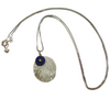 Afghani lapis lazuli with hammered silver necklace