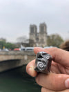 Her Gratitude Shines: hammered silver earrings (Wanderlust Paris)