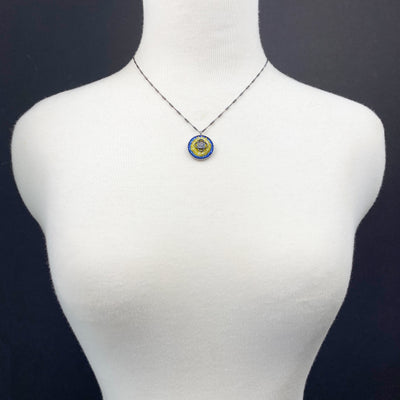 RAFFLE TICKET: diamond, topaz, and chalcedony necklace for the people of Ukraine