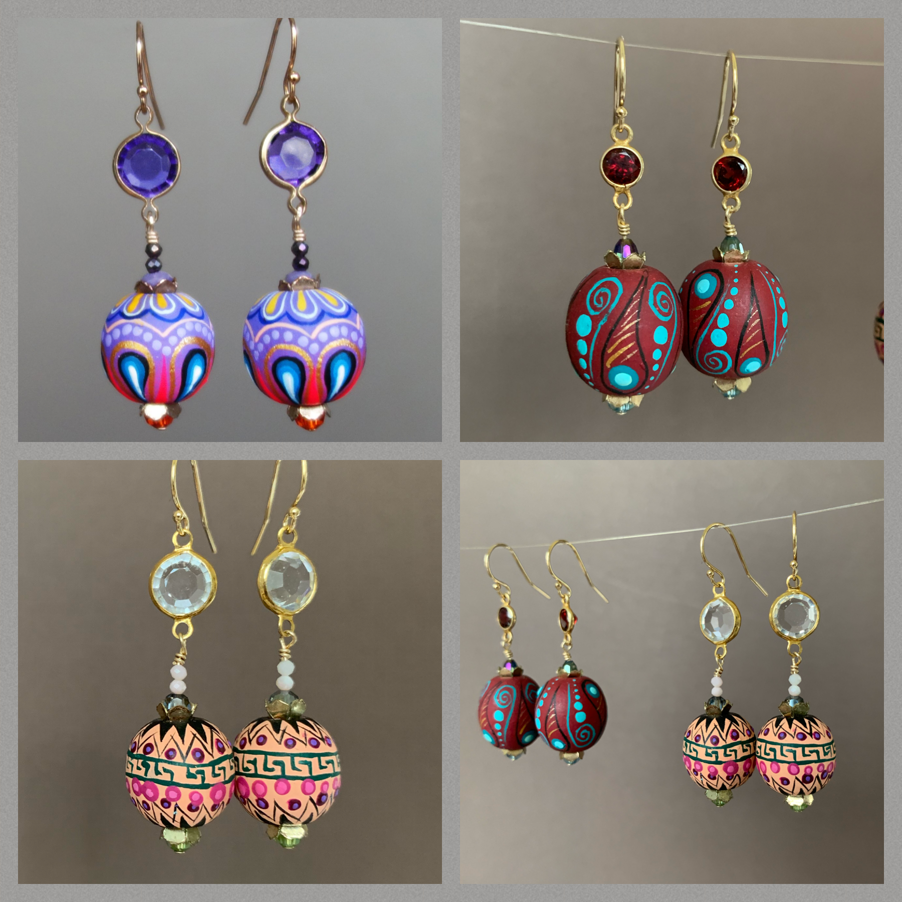 Dios Mio gemstone earrings