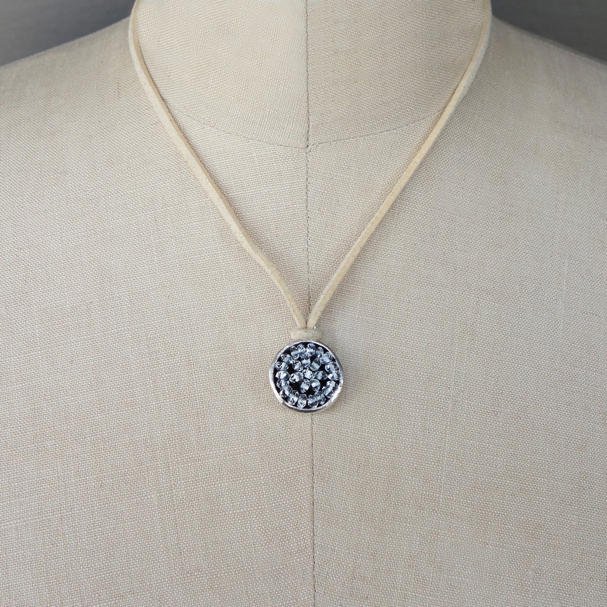 Iconic Clear Quartz mosaic necklace + bracelet