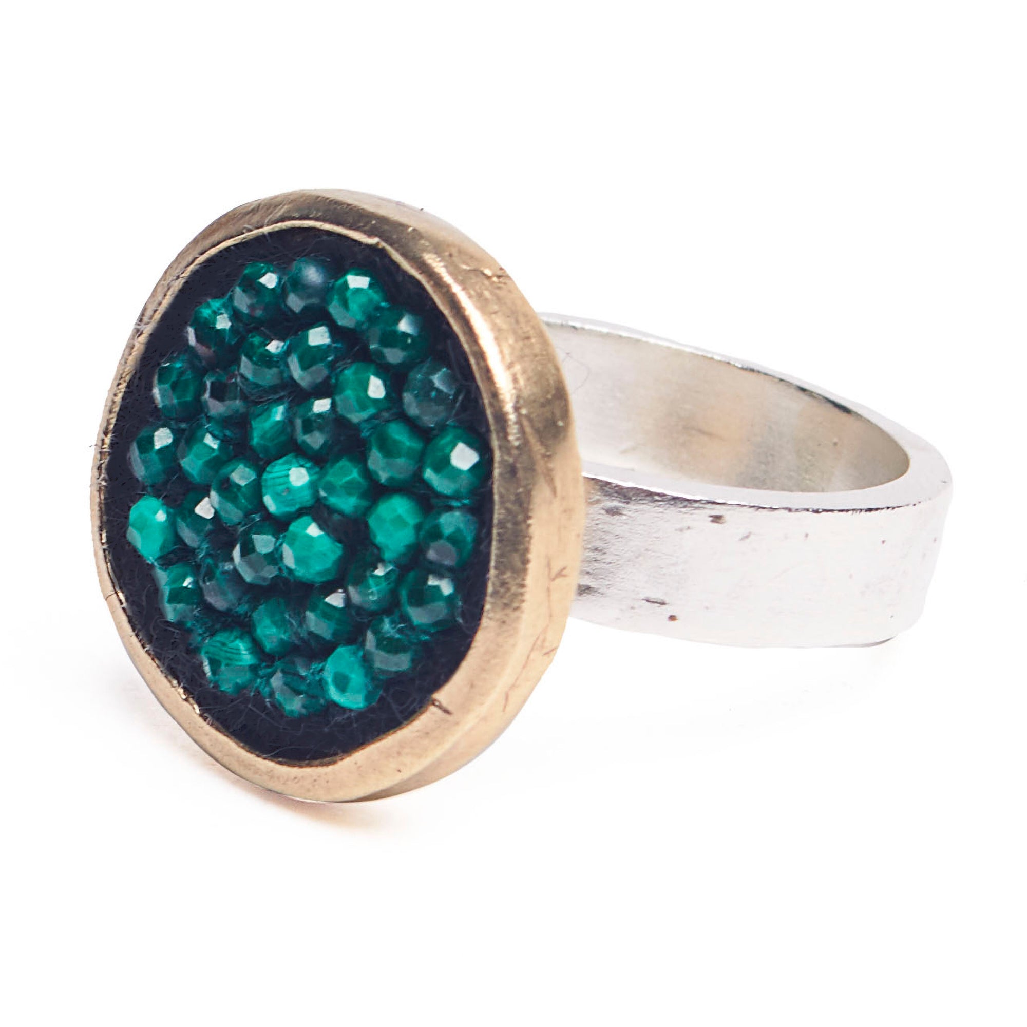 Iconic Malachite Mosaic Ring